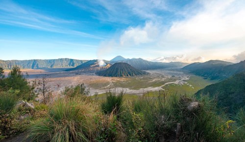 View of volcanic landscape