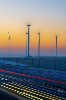 Wind turbine at motorway A8