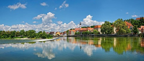Old town of Landsberg am Lech with Lechwehr