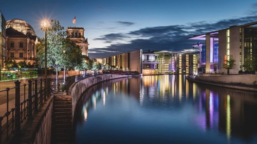 Reichstag banks and government district