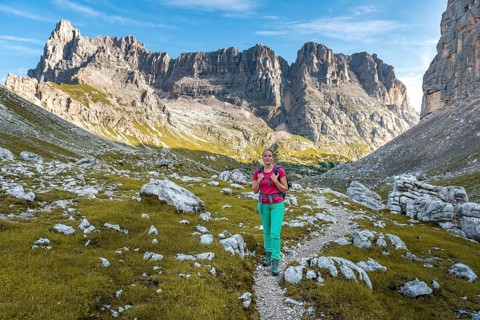 Young hiker on a hiking trail