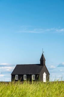 Black wooden church