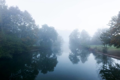 Loisach in fog