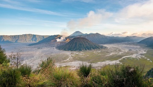 View of volcanic landscape