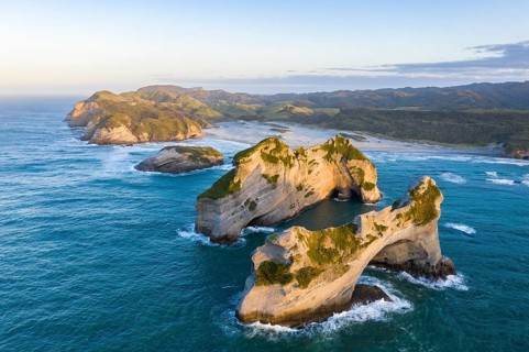 Rock island on Wharariki beach