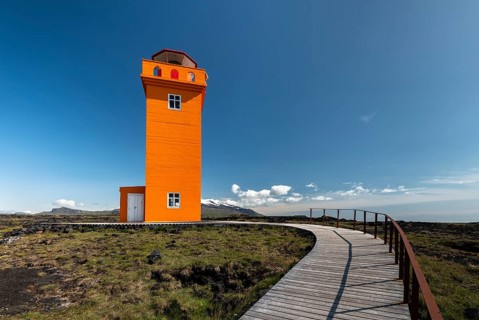 Orange Lighthouse of Oendverdarnes