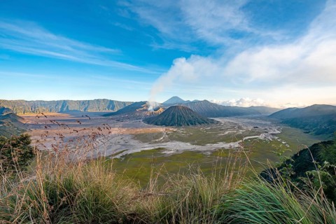 View of volcanic landscape