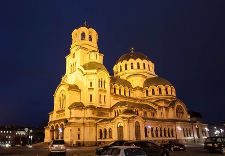 Cathedral of Alexander Nevsky at night