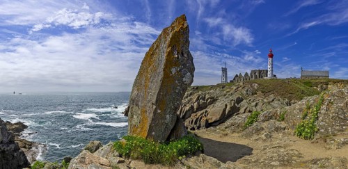 Lighthouse with Saint Mathieu Abbey