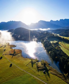 Lake Geroldsee with Karwendel mountains