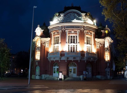National Opera and ballet theatre at night