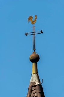 Weathercock on church spire