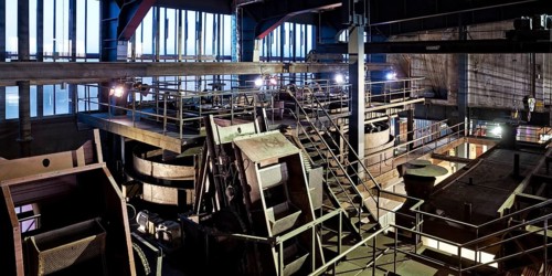 Interior view of the coal washing plant