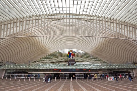 Exterior view of Liege railway station