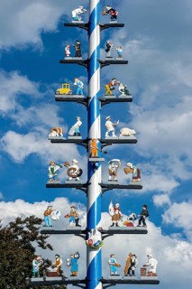 Maypole with guild sign