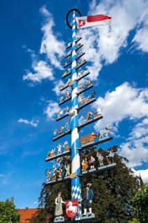 Maypole with guild sign