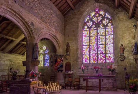 Interior of the church Notre Dame de Tronoan
