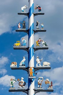 Maypole with guild sign