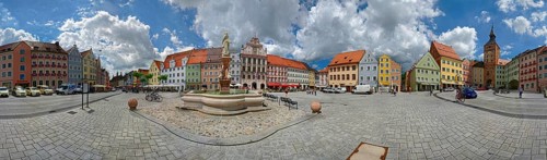 360 panorama from the main square of Landsberg