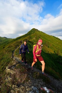 Hikers climbing the Feldalphorn