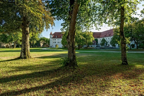 Inner courtyard with castle of the Renaissance fortress Wuelzburg