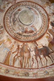 Ceiling painting in the Thracian tomb of Kazanlak