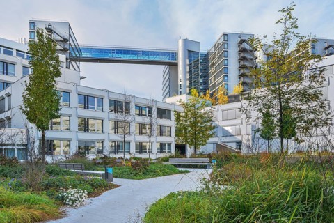 Modern architecture in Berg am Laim with courtyard garden