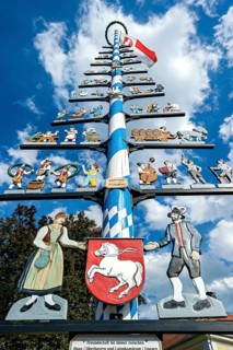 Maypole with guild sign
