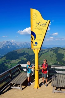 Hikers on the summit panorama trail