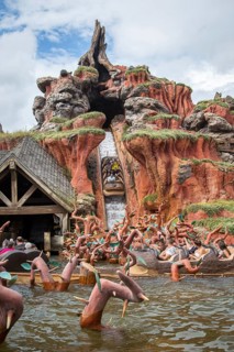 Splash Mountain white water ride at the Magic Kingdom amusement park