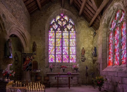 Interior of the church Notre Dame de Tronoan