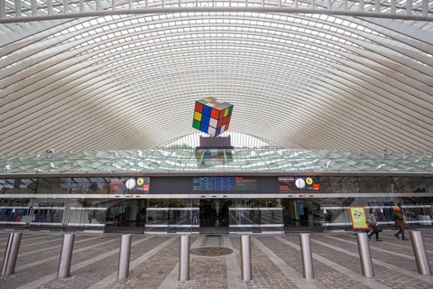 Exterior view of Liege railway station