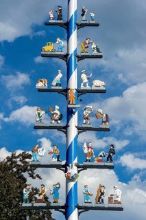 Maypole with guild sign
