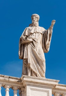 Statue of St. Benedict on Bernini colonnades