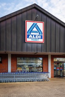 Aldi-Nord logo at the supermarket
