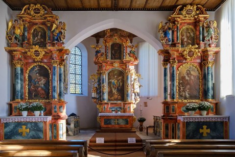 Altars in the castle church St. Michael near Schoellang