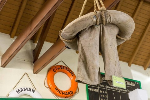 Lifebuoys and life belt with trousers