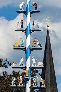 Maypole with guild sign