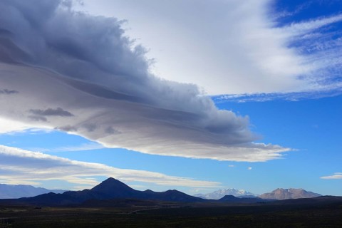 Landscape with dramatic clouds