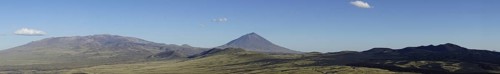 Volcanic lunar landscape