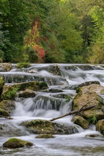 Falling step of a former weir at the Triesting