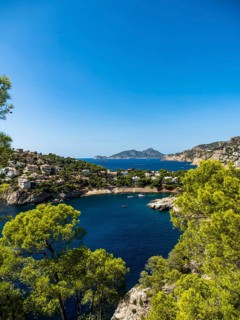 Lonely bay cala Llamp near Costa de Andratx