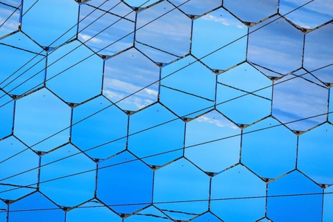 Detail of a mirror from the observatory at Roque de Los Muchachos