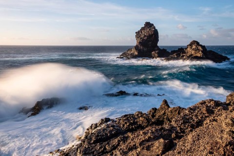 Rocky island Roque de Santo Domingo