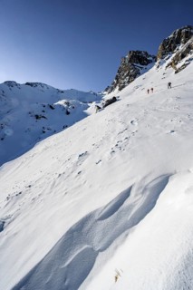 Ski tourers in winter