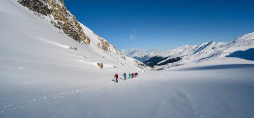Group of ski tourers