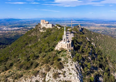 Monastery Santuari de Sant Salvador and Christ the King statue