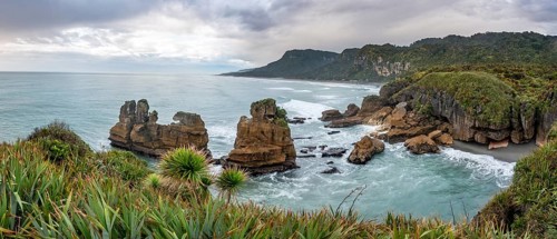 Coastal landscape of sandstone rocks