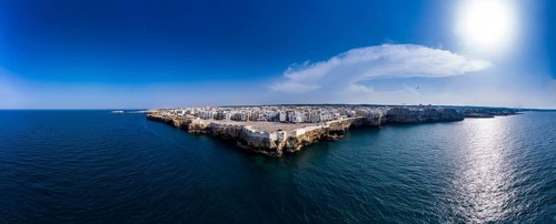 Aerial view of Polignano a Mare