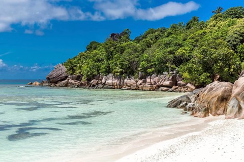 Granite rocks on the beach